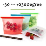 -58 degree and 482 degree fresh Reusable Silicone Food Storage Bags Zip Leakproof Food Storage Bags Freezer