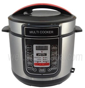 5L / 6L Stainless steel rice cooker LED display Multi function electric pressure cooker