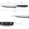 6" damascus steel kitchen multi purpose japanese utility knife