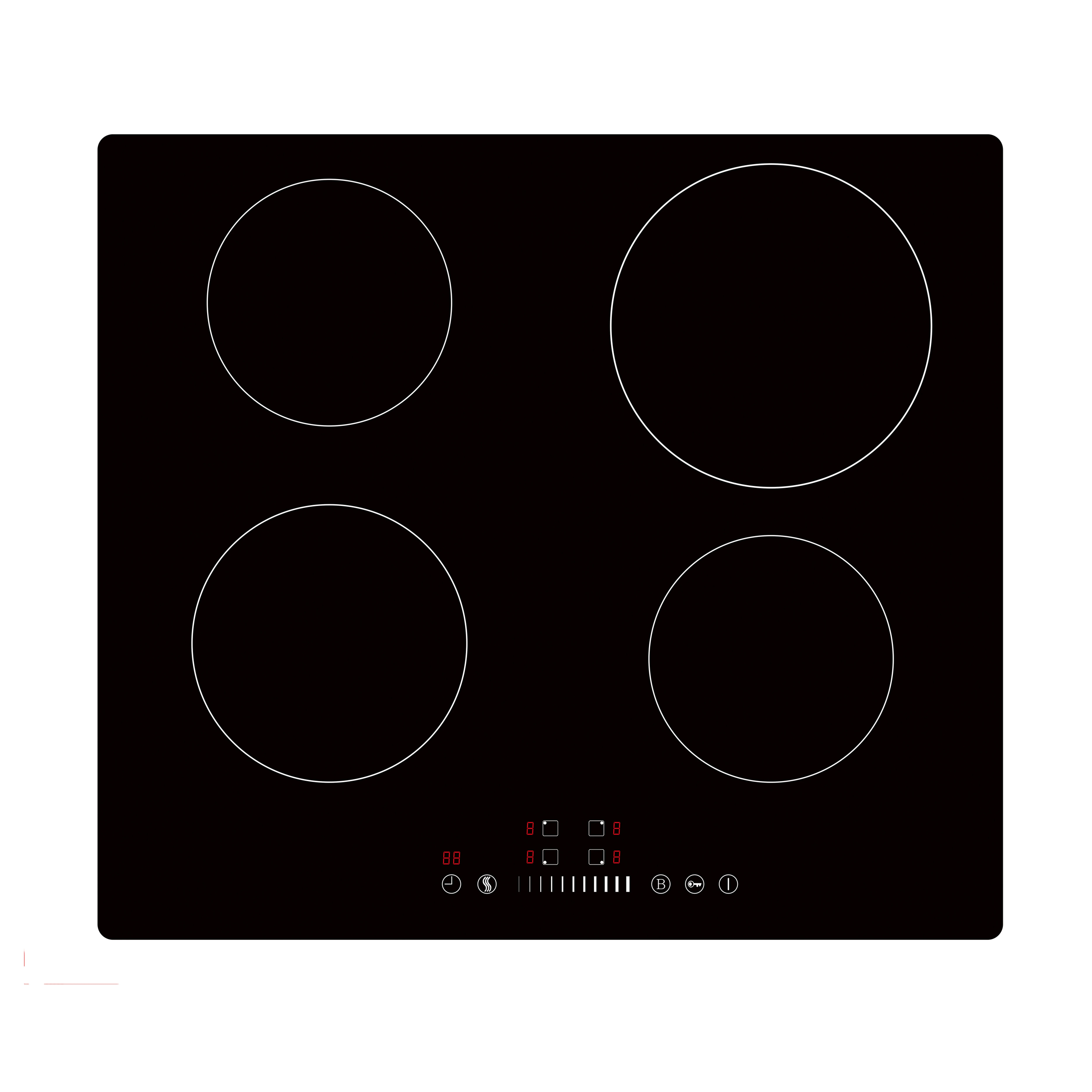 60cm 4 burners built in Electric induction cookers induction Glass cooktops hob with booster