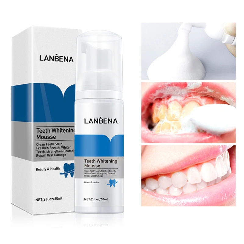 60ml Teeth Whitening Mousse Tooth Care Natural Organic Cleanser Teeth Foam Wash Wholesale