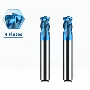 65HRC 4 Flute Flat End Mills Cutting Tools Carbide Corner Radius End Mills China Factory High Precision