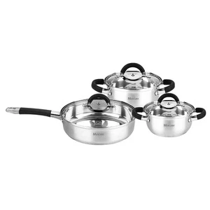 6PCS Stainless Steel Cookware Sets with Thermal Induction  Bottom Used Of Cooker