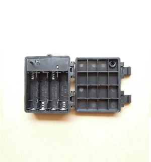 6V 4 AA Series Waterproof Battery Holder Plastic Storage Box With Switch