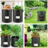 7 gallon black wholesale felt grow bag plant container