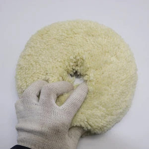 7 inch natural 100% double-sided wool Car Compound polishing pads