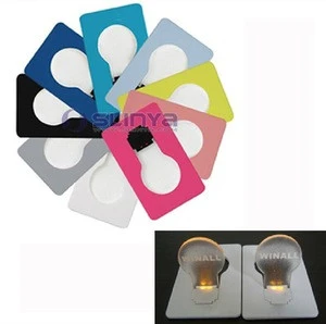 7 Multi Color Holiday Gift Portable Pocket LED Card Light Lamp