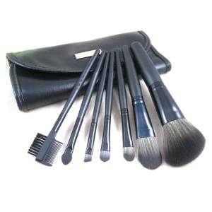 7PCS Protabletravel Cosmetic Make up Brush Set with Pouch Bag