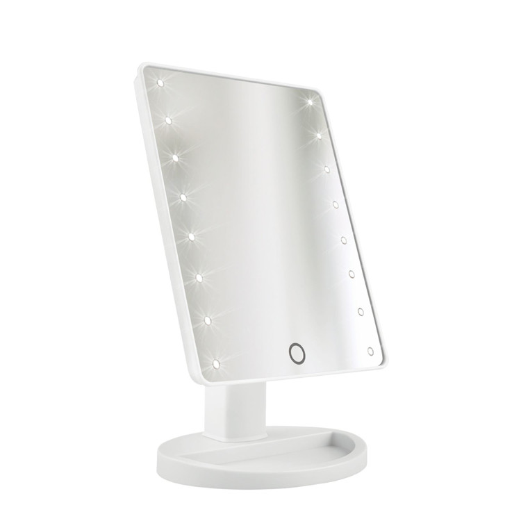 80*65CM LED Bulbs Lighted Hollywood Style Vanity Makeup Mirrors with 2 Sockets and 2 USB Ports