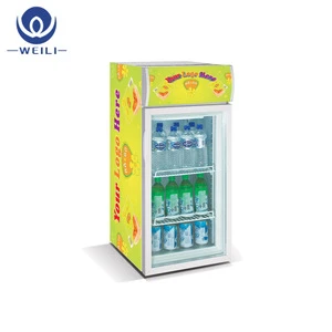 85L desk top mini bar refrigerator/counter top fridge glass door drink cooler freezer refrigerator equipment