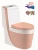 Import 8881BL European standard white and black color bathroom porcelain toilet from China