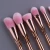Import 8PCS Custom Logo Professional Cute Women Girl Makeup Tools Pink Bristle Rose Gold Brushes Brochas Maquillajes from China
