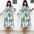 Import A093-spring 2021 african dresses long sleeve elegant bow floral dress women office dress from China