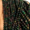 AAA Top Quality Multi Fire Natural Ethiopian Black welo opal plain Round shape Loose gemstone beads making jewelry wholesaler
