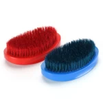 Abeis Wholesale OEM Curved Wave Brushes Men  Soft or Medium Hard Boar Bristle Wood 360 Wave Brush