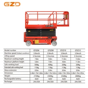 Aerial Work Platform Lifts Scissor Lift Table Foldable Electric Scaffolding Hydraulic