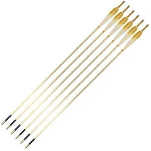 Alibow TDZ Archery Wooden Arrows Manchu Arrows with Bullet Tip spine 300/400/500/600