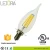 Import All glass no plastic Ra>90 dimmable led light type e14 e12 led chandelier bulb 2200k 2700k from China