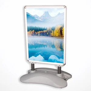 aluminum material silver outdoor water base poster sign stand