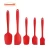 Import amazon hot sale 5 pcs BPA free non-stick heat resistant premium red  kitchen silicone spatula set for cooking baking and mixing from China