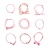 Import Amazon hotsale 9 pieces set Hair Elastics Ponytail Holders Telephone Cord Hair Tie from China