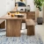 Import American Style Home Dining Room Furniture Square Dinner Table White and Oak Solid Wood Dining Table from China
