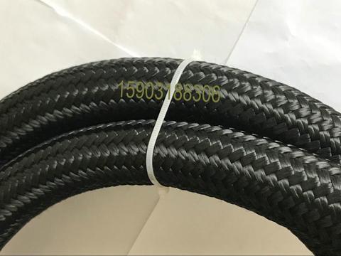 Buy An16 -16 16an 22mm Black Nylon Braided Hose Oil Cooler Hose Dry ...