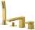Import Antique brushed golden luxury bathroom brass bathtub faucet shower faucet with hand shower from China