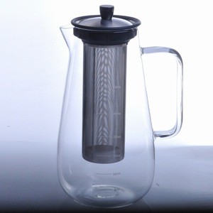 aslife 48 oz borosilicate glass cold brew coffee pitcher
