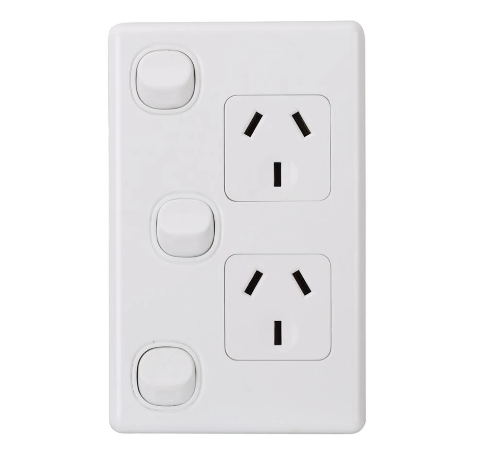 Australia 1 Gang Electrical Switch And Single Vertical Power Point