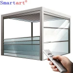 Automatic electric sliding 4 season sunroom hurricane proof prefab houses glass sunrooms details flat roof sunrooms for sale