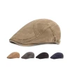 Autumn Beret Men Vintage News Boy Cap Cabbie Gatsby Linen Outdoor Hat Berets