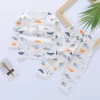 Baby underwear cotton pajama suit thin air conditioner suit for children long-sleeved summer wear for boys and girls