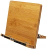 Bamboo Book Stand Adjustable Book Holder Tray and Page Paper Clips