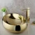 Import Basin Sinks Waterfall Gold Mixer Faucet + Oval Gold Ceramic Basin Sink Bowl Pop Drain Set from China
