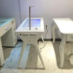 Beauty Equipment Manicure Table for nail salon white nail tables with lamps