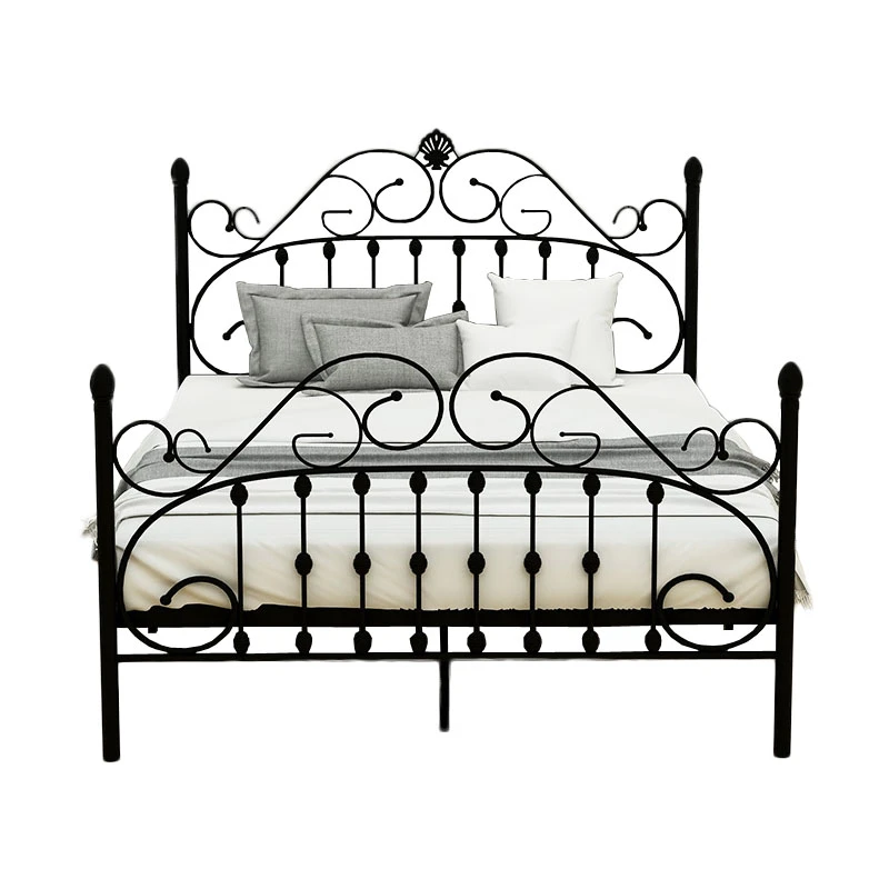 Bedroom usage single double beds furniture steel metal bed frame