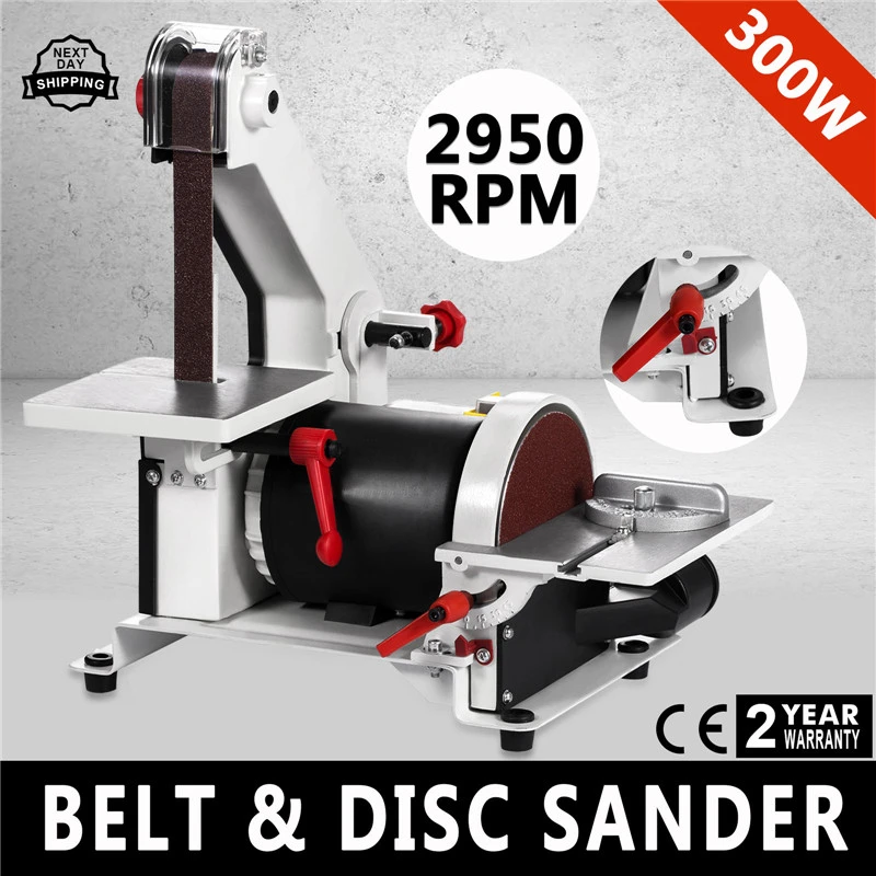 Belt Sander 300W Grinder Sander 1 x 30 Inch Electric Belt &amp; Disc Sander 2950 RPM Variable Speed