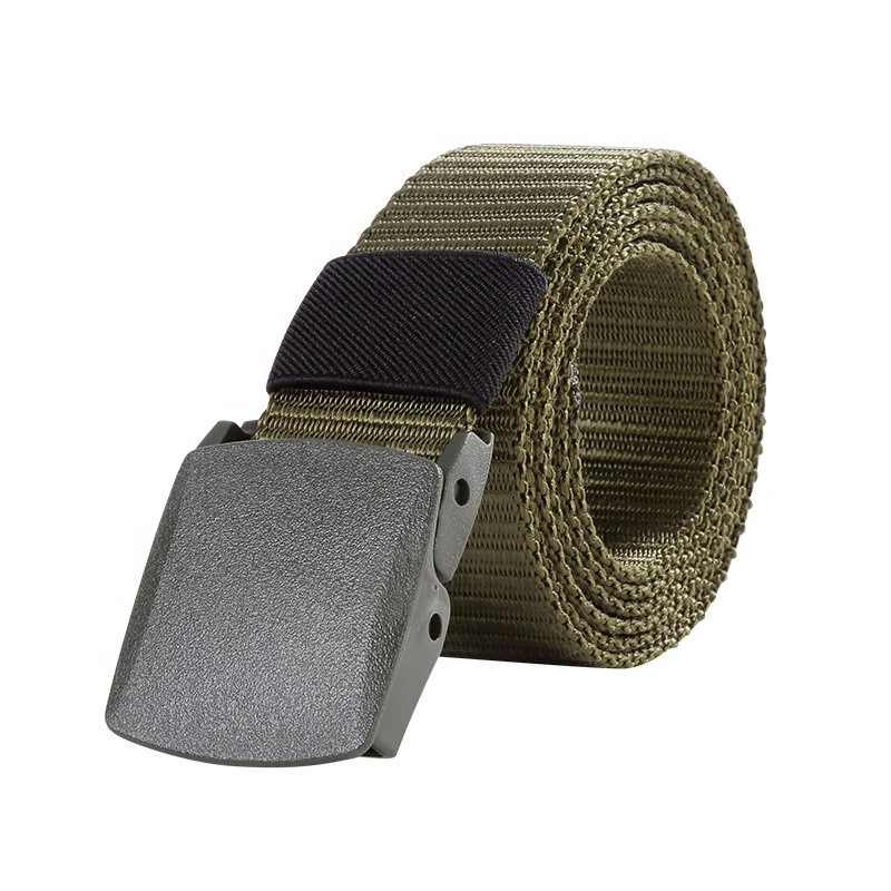 Best Fashion Quick Release Clip Black Tactical Polyester Nylon Men Belt with Logo