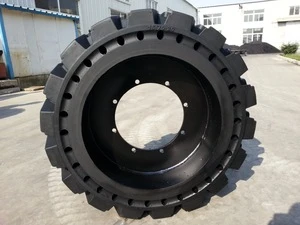 Best off road car tyres factory in china hot sale skid loader solid tire 10-16.5 12-16.5 for bobcat car make