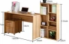 best price home furniture MDF computer desk with bookshelf