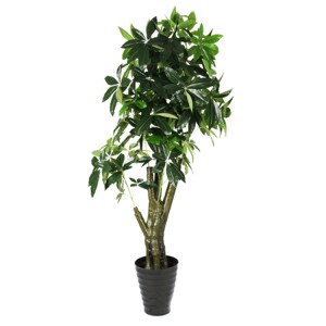 Best quality Simulation pachira macrocarpa tree 48 leaves / 1.5 m artificial tree bonsai plants artificial plants