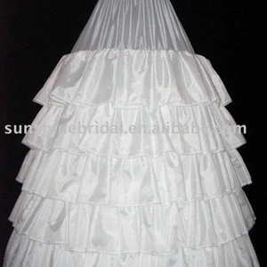 best selling 5 layers white crinoline underskirt puffy petticoats for women dresses