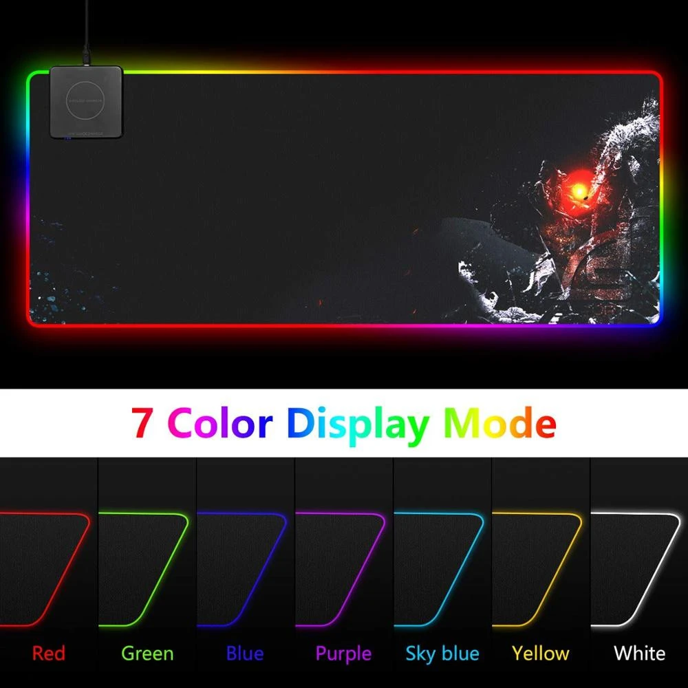 Best selling USB Wireless Charge LED Soft Gaming Mouse Pad with custom logo