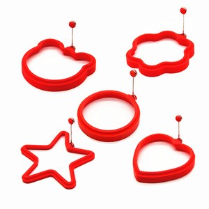 BHD Non Stick Perfect Fried Egg Mold Silicone Round Egg Cooking Rings For Frying Pancake Breakfast Sandwiches
