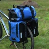 Bicycle Rear Rack Bilateral PVC Bag 25L Large capacity Waterproof Reflective Strips Hidden Zipper Bicycle Pannier Bag