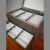 Import Big size PU material eyewear display   glassessuit with 16 drawers for sample room &amp; Exhibition Cabinets from China