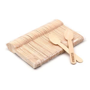 Biodegradable Wooden Biodegradable Compostable Disposable Spoon Wooden Printed Healthy