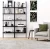 Import Black 5-Shelf Ladder Bookcase with Metal Frame from China