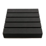 Black fire retardant soundproofing tiles high density music recording studio foam polyester soundproof acoustic foam panels